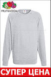 Реглан чоловічий сірий светр легкий Lightweight raglan sweat Fruit of the Loom,2XL, фото 6