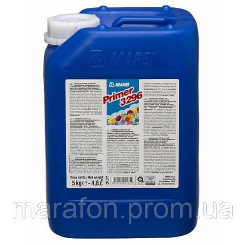 Mapei Primer 3296 10 кг Глибокопроникаюча грунтовка для консолідації пористих поверхонь і слабких підстав