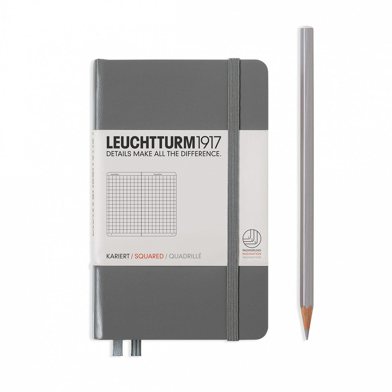 Блокнот Leuchtturm1917 кишеньковий Антрацит в лінію 9х15 см (344775) (4004117424656)