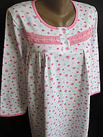 Нічні сорочки байкові якісні з довгим рукавом.