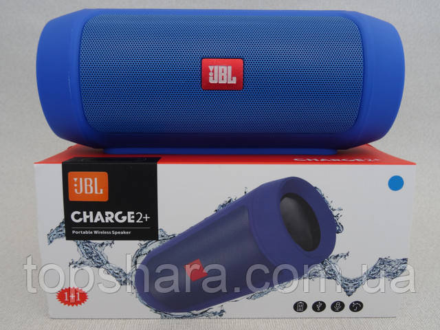 Колонка бездротова Bluetooth (блютуз) JBL Charge 2+ колір синий
