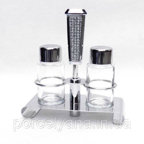 Набір для спецій із неіржавкої сталі сіль+перець Regent Glitter, фото 1