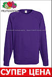 Реглан чоловічий фіолетовий светр легкий Lightweight raglan sweat Fruit of the Loom,2XL, фото 7