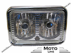 Фара в зборі на мопед DELTA квадратна на 2 лампи Mototech