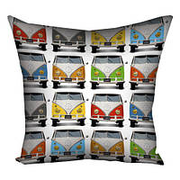 Подушка з принтом габардинова Volkswagen 50x50 (5P_VOL021)