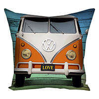 Подушка з принтом габардинова Volkswagen 50x50 (5P_VOL024)
