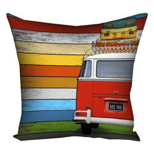 Подушка з принтом габардинова See you 30x30 (3P_VOL026), фото 1