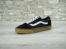 Чоловічі кеди Vans Old Skool Black White Gum, чоловічі кеди, ванс . ТОП Репліка ААА класу., фото 2