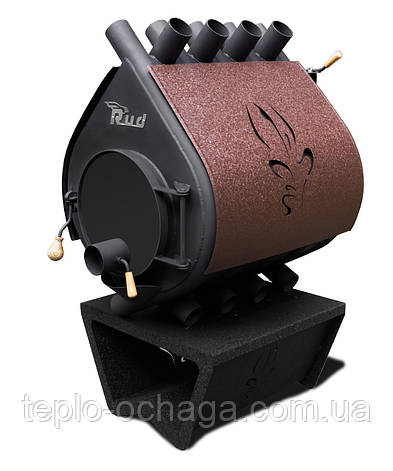 Печка Булер'ян Rud Pyrotron Кантрі 02 з обшивкою декоративною (коричнева), фото 1
