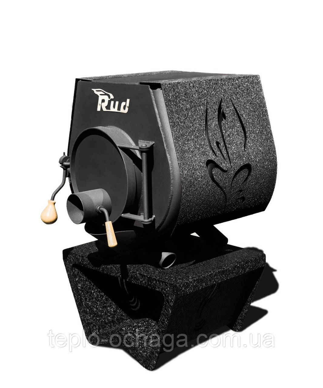 Піч дров'яна Rud Pyrotron Кантрі 00 з варильною поверхнею Обшивка декоративна (чорна)