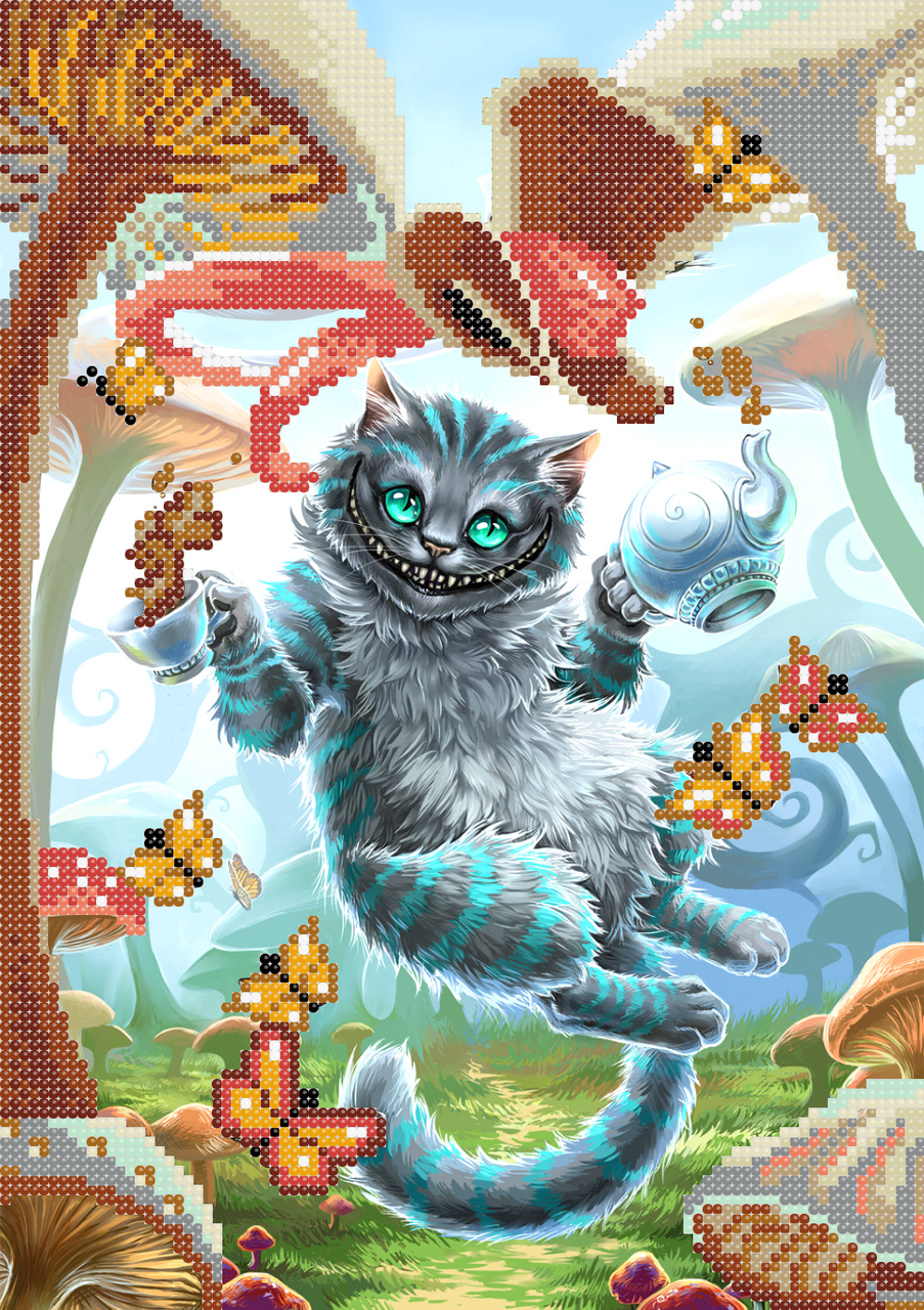 Схема для бісеру Чеширський кіт, фото 1