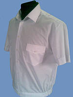 Форменная рубашка белая с коротким либо длинным рукавом ( МЧС ), два кармана с лапаном , шлёвки под пагон ,