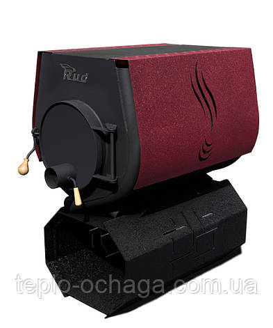 Булер'ян з плитою Rud Pyrotron Кантрі 03 обшивка декоративна (бордова), фото 1
