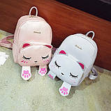 Рюкзак жіночий Кіт з лапками (сірий), фото 4