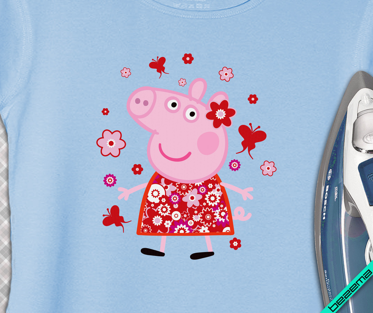 Малюнки на жилети Пеппа Квіти [Свій розмір і матеріали в асортименті]