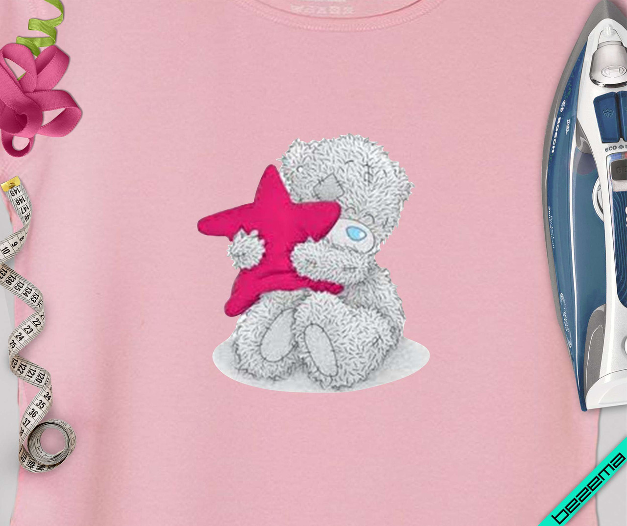 Термопереводки на постільна білизна Teddy Bear [Свій розмір і матеріали в асортименті]