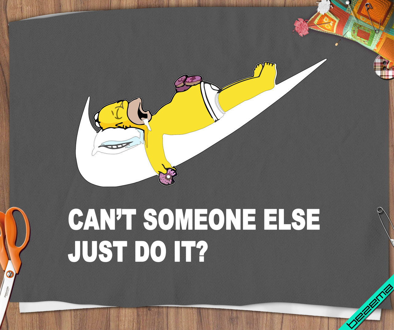 Термодрук на головні убори Гомер [Свій розмір і матеріали в асортименті]