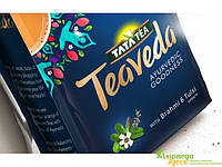 Чай ТиВеда Тата 100 г. , Tata Tea Teaveda, Восхитительный чай Асам с Брахми и Тулси, Аюрведа Здесь