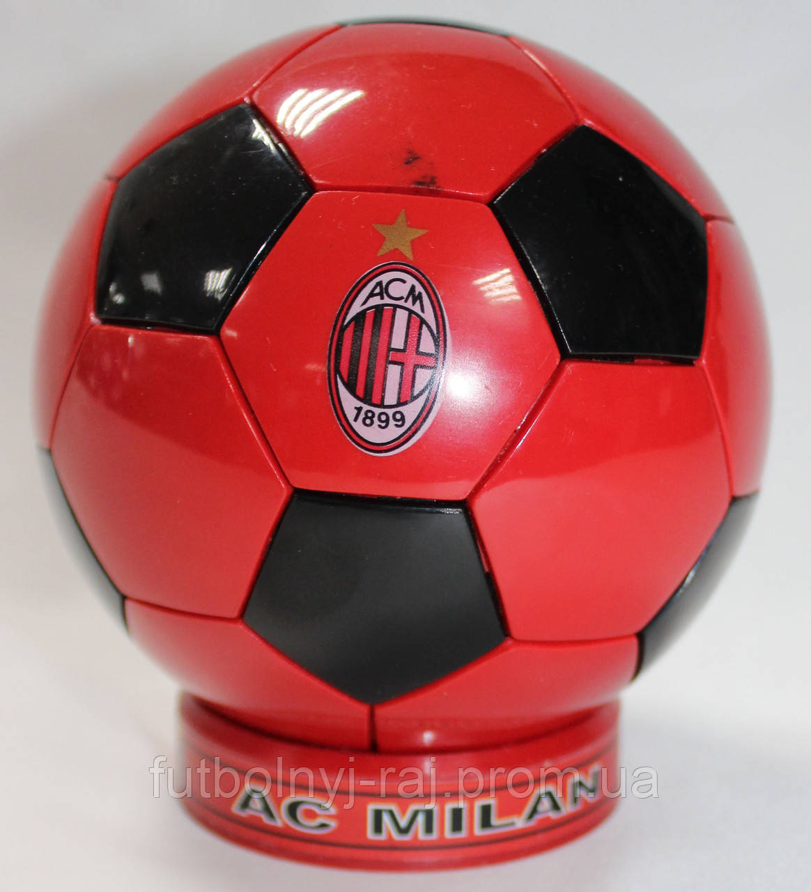 Сувенірний настільний футбольний м'яч із символікою FC Milan. - фото 1 - id-p42318050