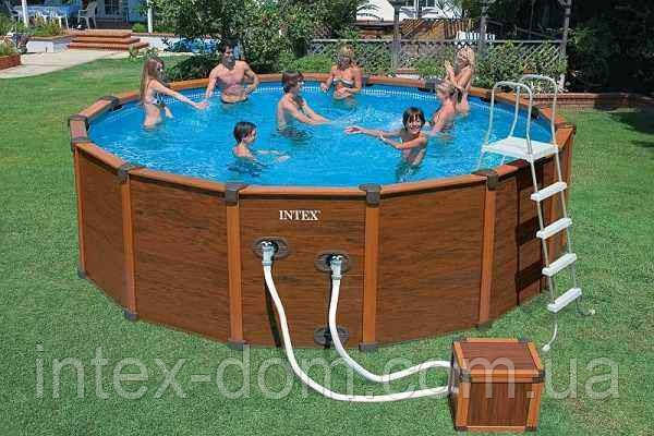 Каркасний басейн Intex-інтекс 54462, 508 х 124 см + насос-фільтр, сходи, тент,