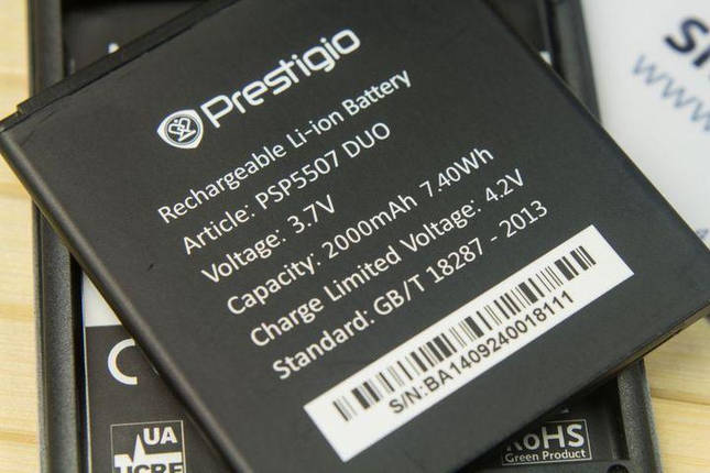 Акумулятор Prestigio MultiPhone 5507 Duo / PSP5507 (2000м/А·год), фото 2