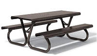Комплект - стол для пикника антивандальный, садовый стол с лавками, открытая беседка