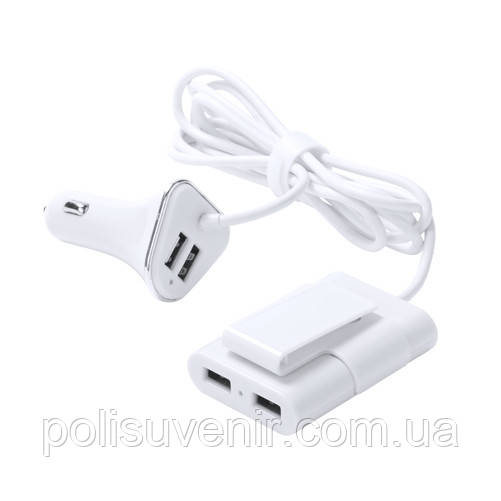 Пластиковий зарядний пристрій USB з 4 портами, фото 1