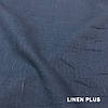 Синя натуральна лляна тканина, колір 168, фото 2