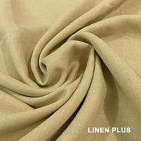 Кремовая льняная натуральная ткань, цвет 606 мл