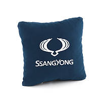 Подушка с лого SsangYong флок