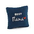 Подушка подарункова для чоловіків "BEST Тато" флок, фото 6