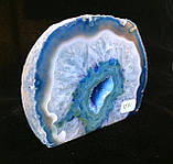 Агатова жеода, жеода з гірським кришталем (колір біло-синій ~280 г), фото 2