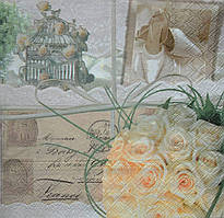 Серветка для декупажу  "Весілля", розмір 33*33 см, тришарова