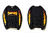 Світшот з принтом Thrasher Flame fire | мужская XS, фото 3