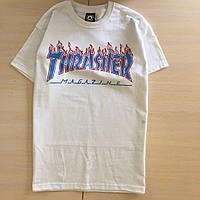 Футболка Thrasher Patriot белая. Реальные фото