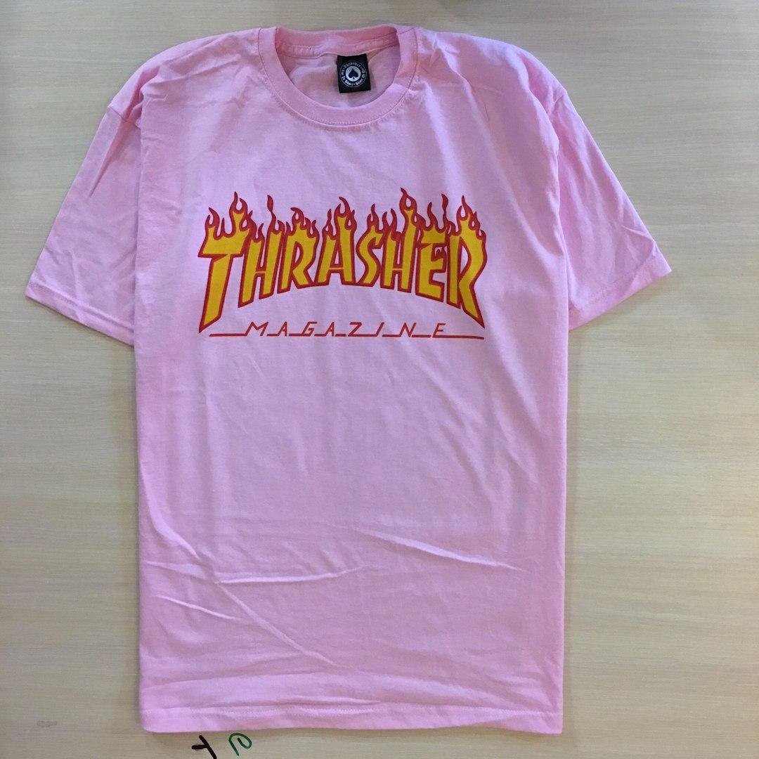 Футболка Thrasher рожева | бірка | Реальні фото XS
