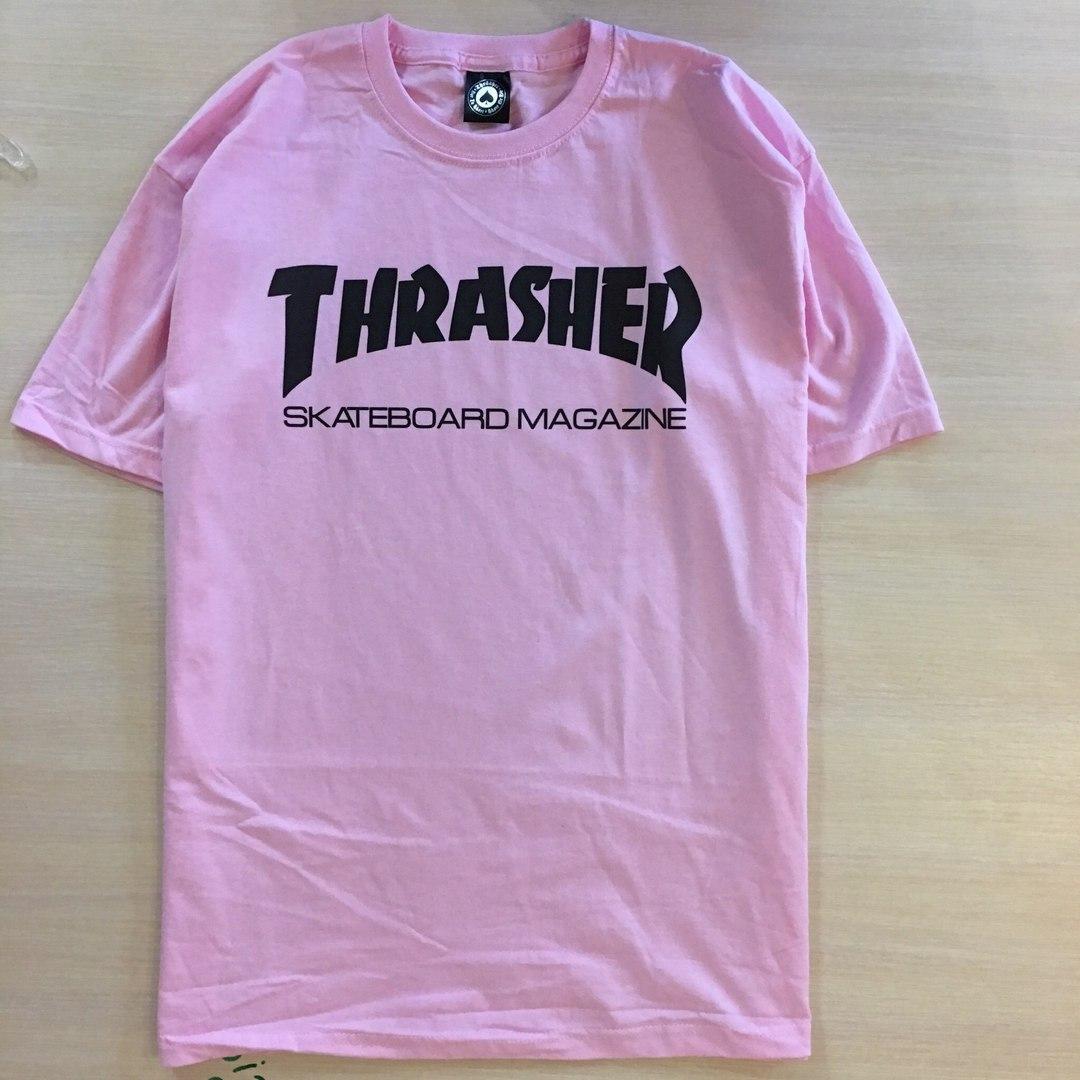 Футболка Thrasher рожева | Бірки | Всі розміри XS