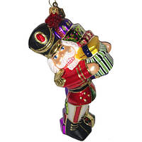 Ялинкова іграшка Лускунчик з подарунками KOMOZJA Nutcracker, скло, ручна робота