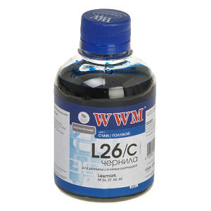 Чорнило WWM для Lexmark №26, №27 (10N0026/0227) Cyan (200 грам)