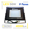 Світлодіодний LED прожектор Feron LL-550 50 W 56 LED 6400 K 4000 Lm, фото 2