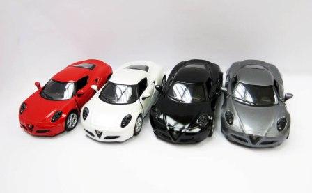 Модель легкова ALFA ROMEO 4C (2013) 5" KT5366W метал.інерц.відкр.дв.4кол.кор./96/