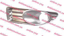 Петлиця бампера протитуманної фари ліва Linea 2007- (з отвором, срібляста), Арт. 0117, 735460619S, BIRILIC