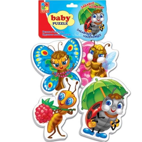 Бебі пазли Vladi Toys Кумедні комахи 4 шт. (VT1106-06)