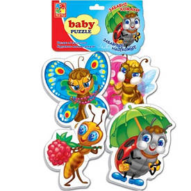 Бебі пазли Vladi Toys Кумедні комахи 4 шт. (VT1106-06)