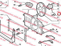 Диффузор с одним вентилятором 1.2i 8v Doblo 2000-2005, Арт. EV832500, 46737731, J.DEUS