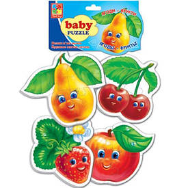 Бебі пазли Vladi Toys Фрукти 4 шт. (VT1106-04)
