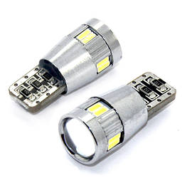 Светодиодная автолампа T10 (W5W) White  PL-T10-10-4014SMD Canbus with lens Sumsung 带解码带透镜