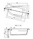 Ванна акрилова асиметрична Cersanit JOANNA NEW 140X90 права з ніжками, фото 3
