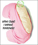 Подушка ТМ Womar велюрова для годування, для вагітних (наповнювач пінополістирольні кульки) , фото 4