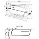 Ванна акрилова асиметрична Cersanit JOANNA NEW 160X95 права з ніжками, фото 3